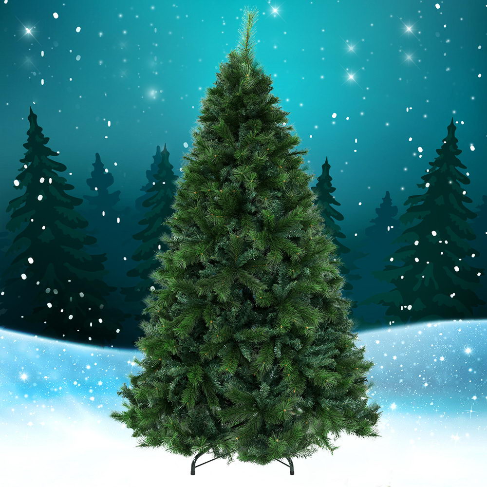 6FT (1.8m) Green Pine-Needle Blended Tips Christmas Tree - 1024 Tips Homecoze