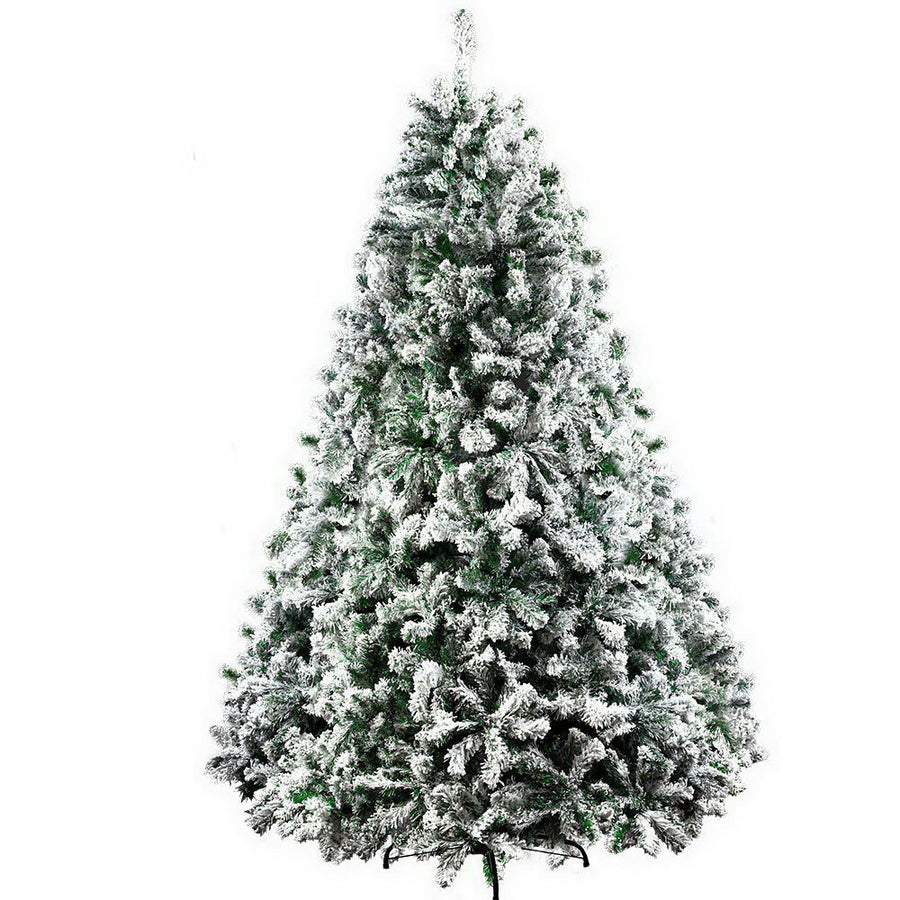 7FT (2.1m) Extra Full Christmas Tree Heavy Snow Flocked - 1106 Tips Homecoze