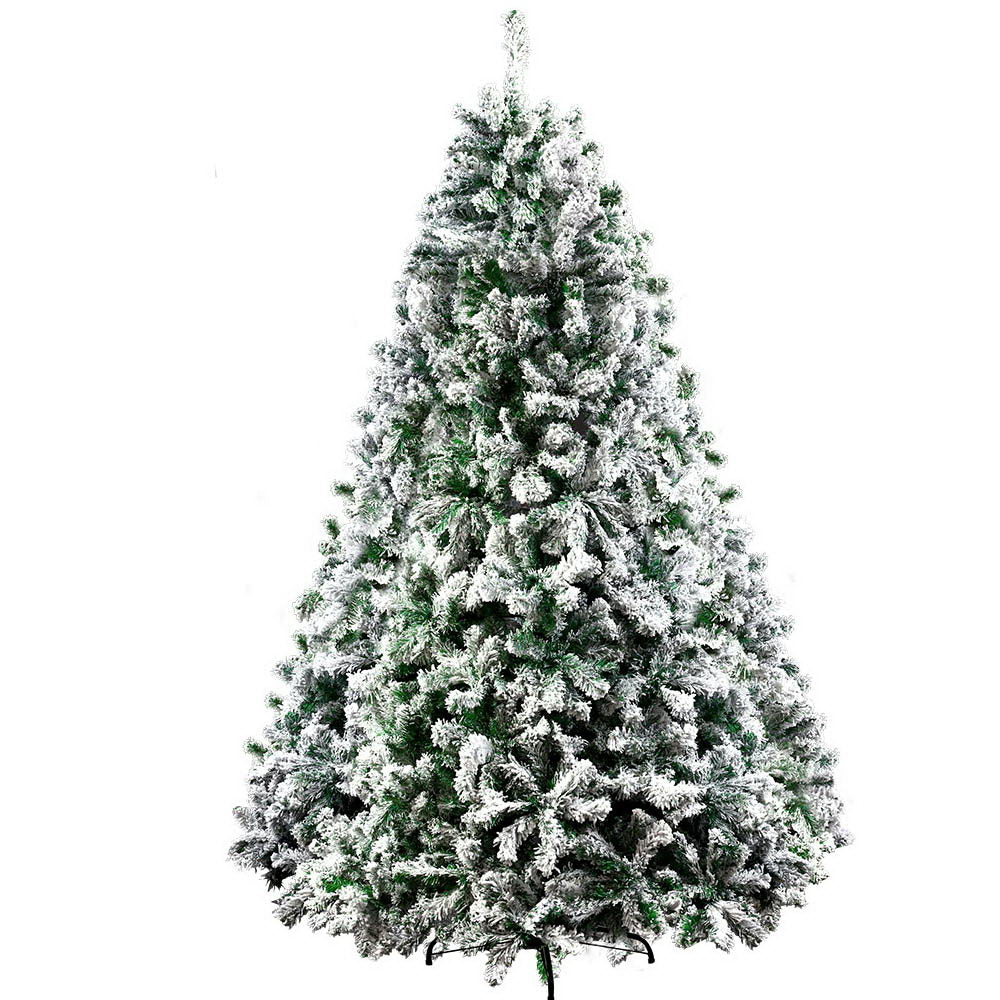 8FT (2.4m) Extra Full Christmas Tree Heavy Snow Flocked - 1500 Tips Homecoze