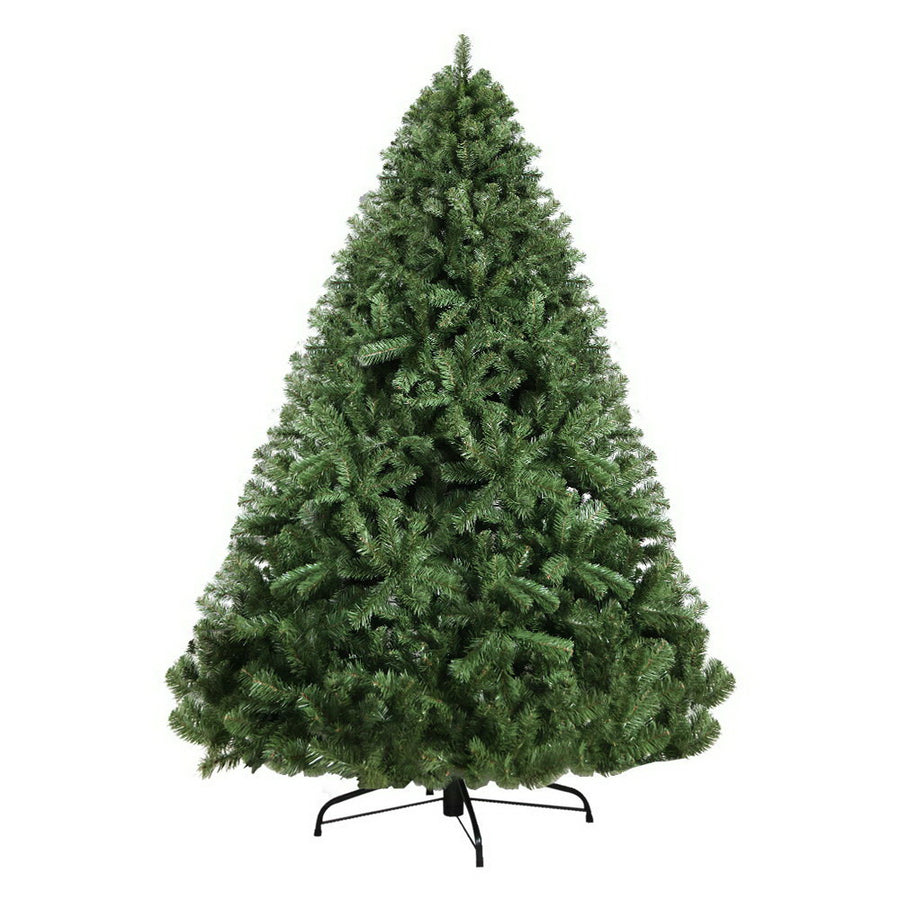 8FT (2.4m) Extra Full Faux Green Christmas Tree - 1500 Tips Homecoze