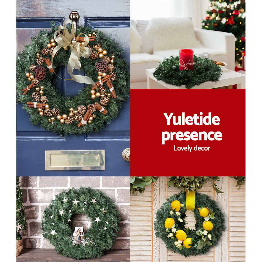 60cm Green Christmas Wreath - Homecoze