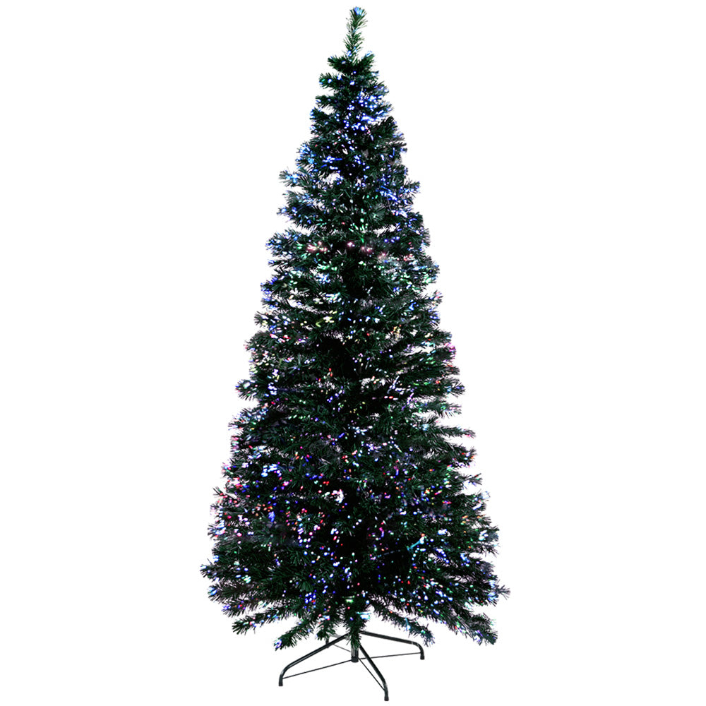 6FT (1.8m) Optic Fibre Self-lit Green Christmas Tree - 300 Tips Homecoze