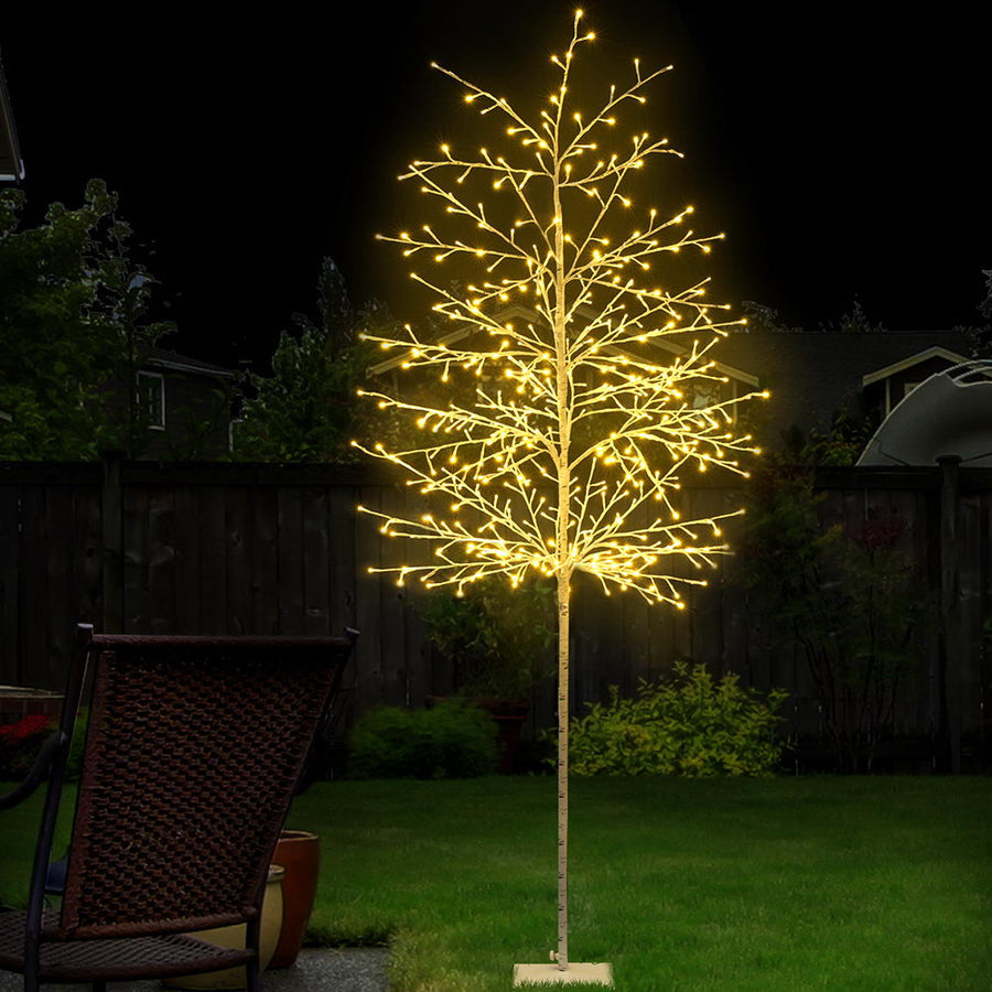 7FT (2.1m) LED Christmas Tree Branch Décor Indoor Outdoor - Warm White Homecoze