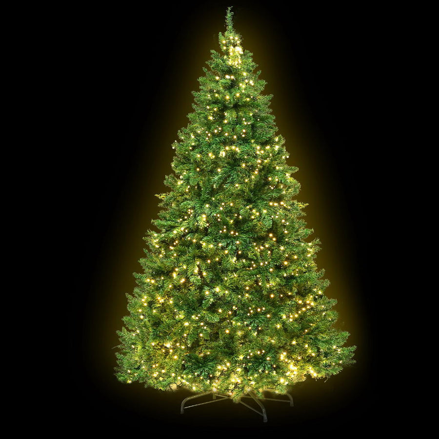 6FT (1.8m) Green Christmas Tree Self-lit with LED Lights - 874 Tips Homecoze