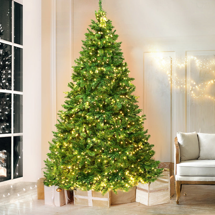 6FT (1.8m) Green Christmas Tree Self-lit with LED Lights - 874 Tips Homecoze