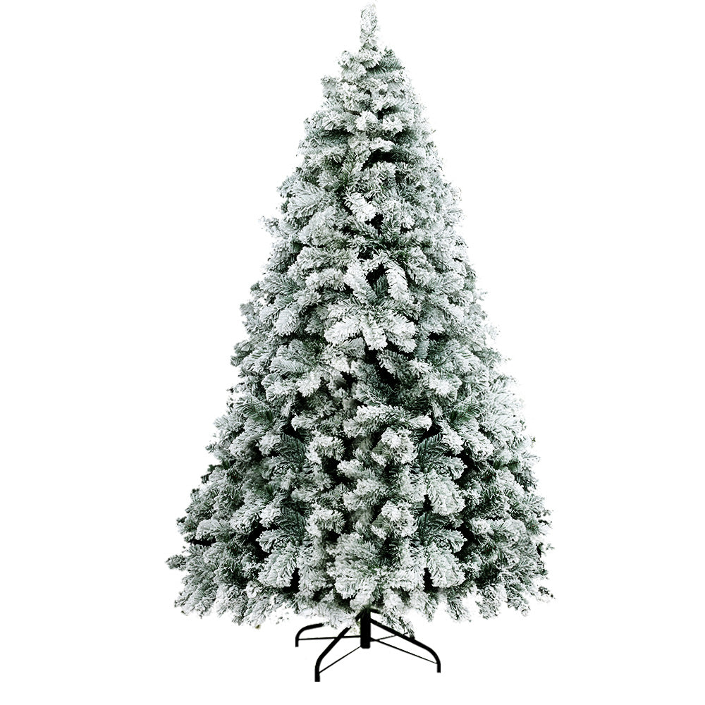 7FT (2.1m) Christmas Tree Heavy Snow Flocked - 859 Tips Homecoze
