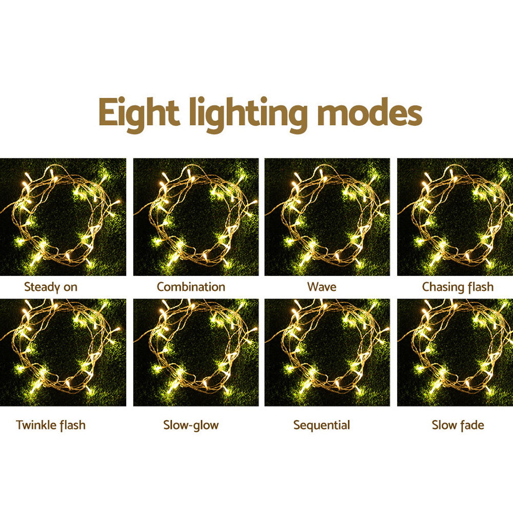 6m x 3m Christmas Curtain Lights 600 LED - Warm White Homecoze