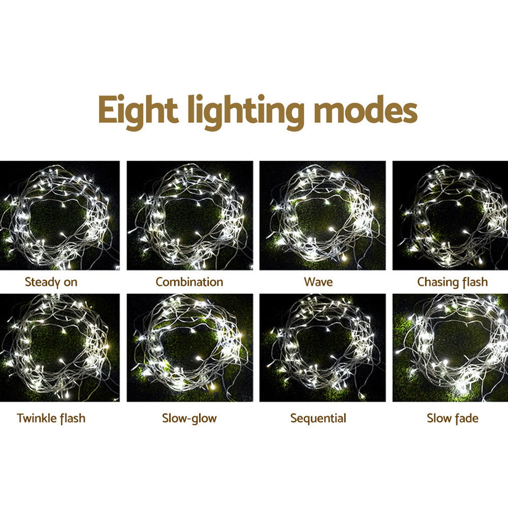 6m X 3m Christmas Curtain Fairy Lights String 600 LED - Cold White Homecoze
