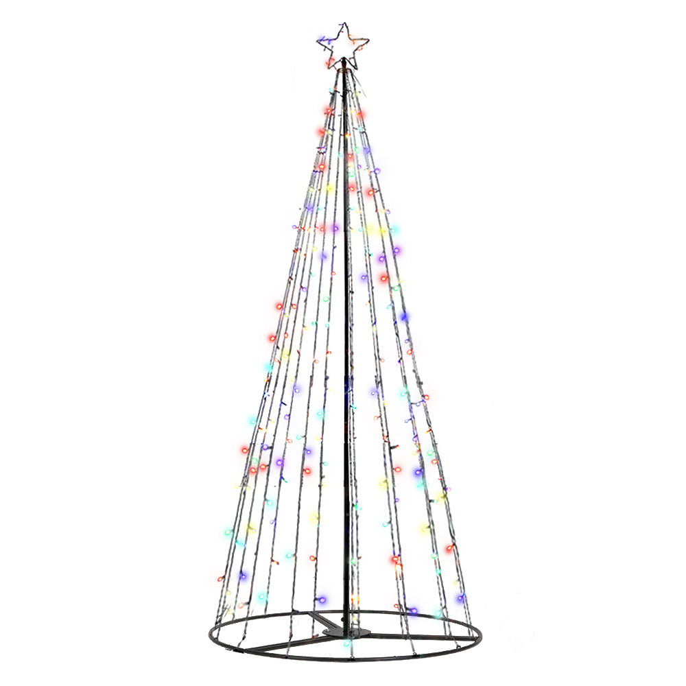 12FT (3.6m) Solar Powered LED Christmas Tree Motif Lights - Muilticoloured Homecoze