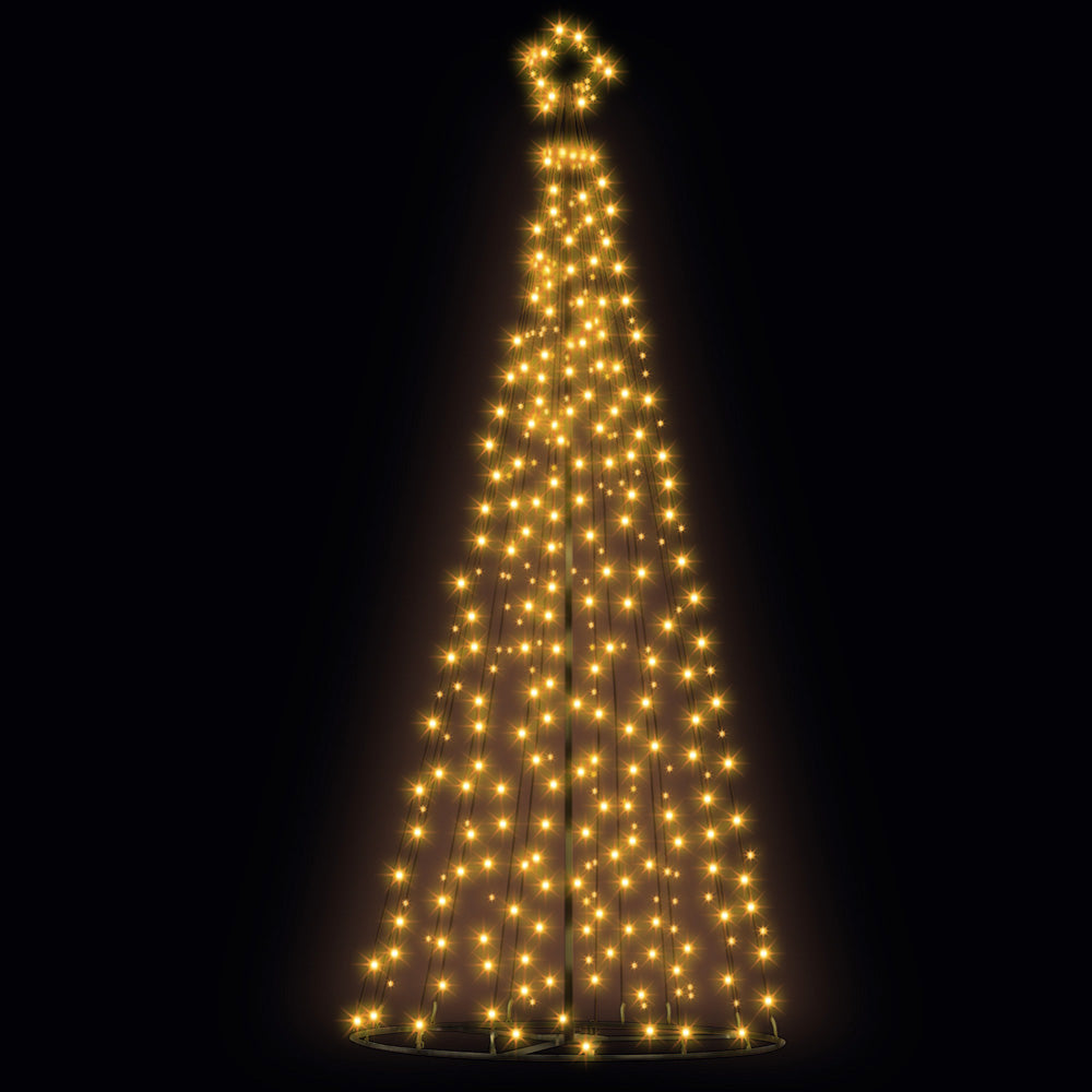 12FT (3.6m) Solar Powered LED Christmas Tree Motif Lights - Warm White Homecoze