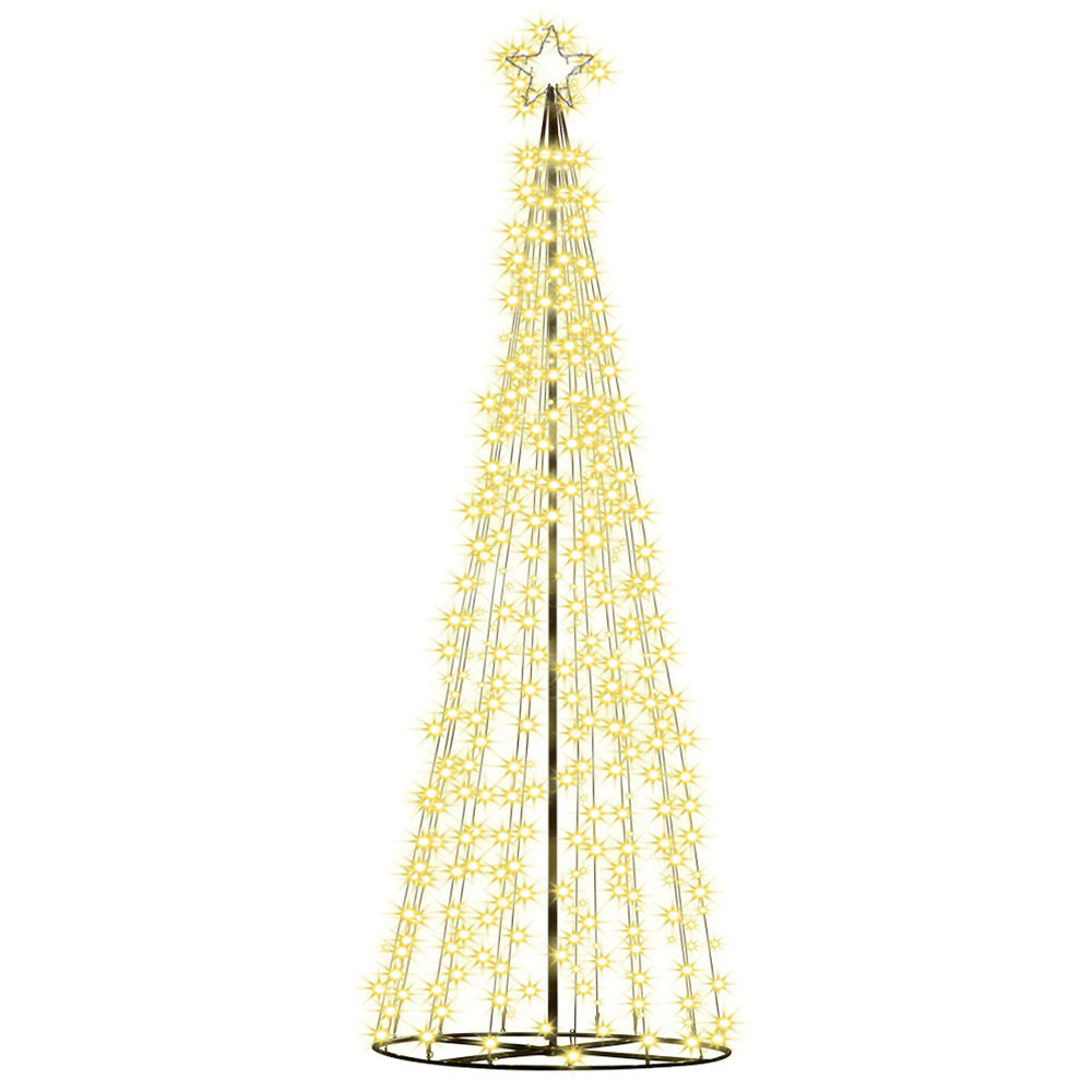 12FT (3.6m) Solar Powered LED Christmas Tree Motif Lights - Warm White Homecoze