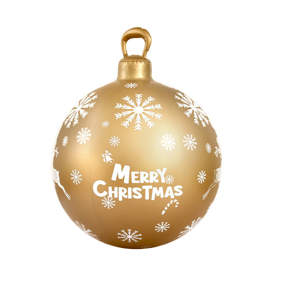 60cm Giant Christmas Bauble Inflatable Ball Decoration - Gold Homecoze