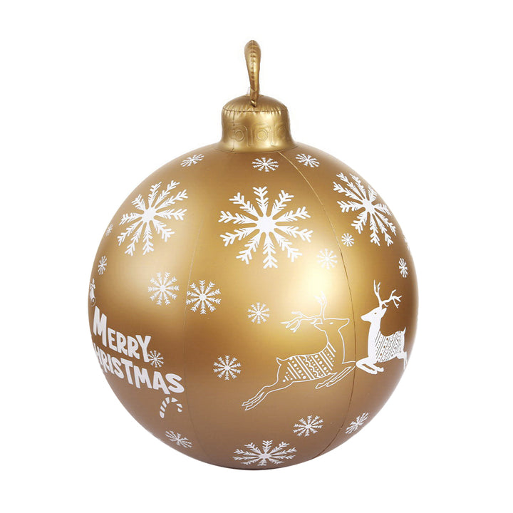 60cm Giant Christmas Bauble Inflatable Ball Decoration - Gold Homecoze