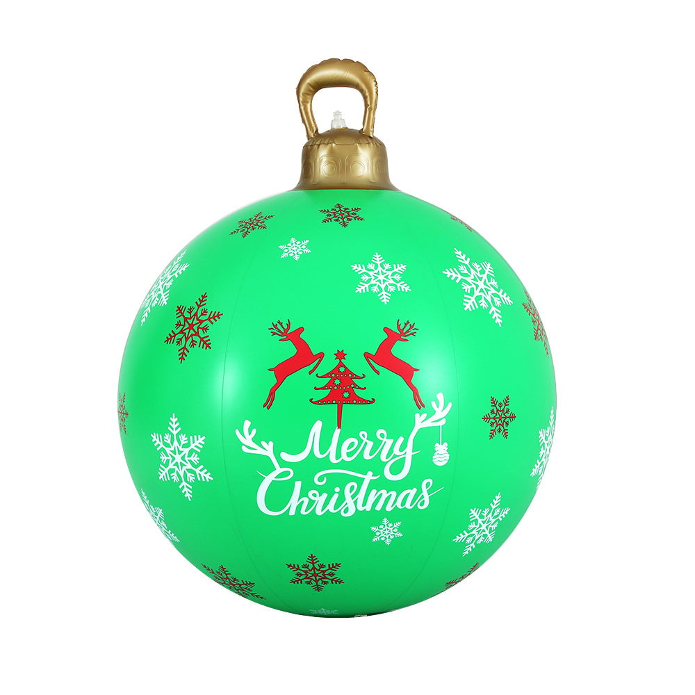 60cm Giant Christmas Bauble Inflatable Ball Decoration - Green Homecoze