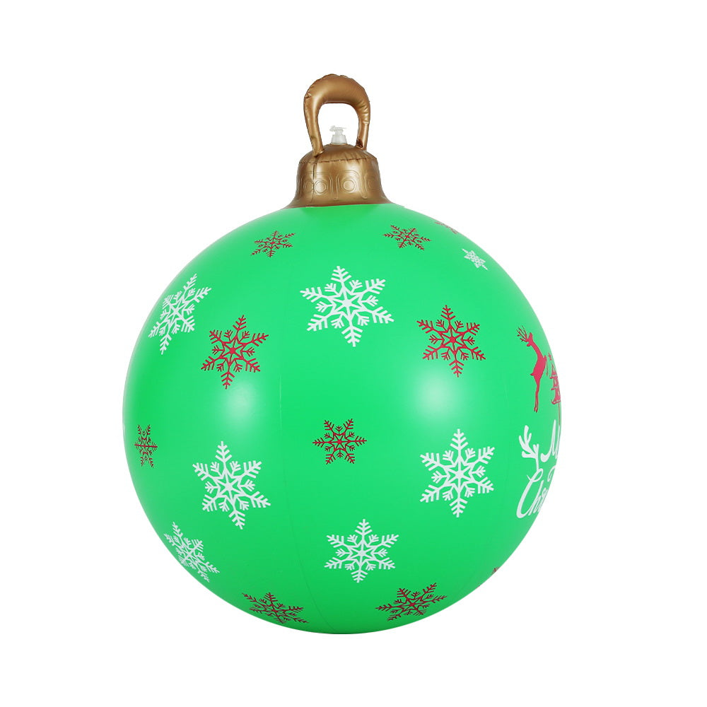 60cm Giant Christmas Bauble Inflatable Ball Decoration - Green Homecoze