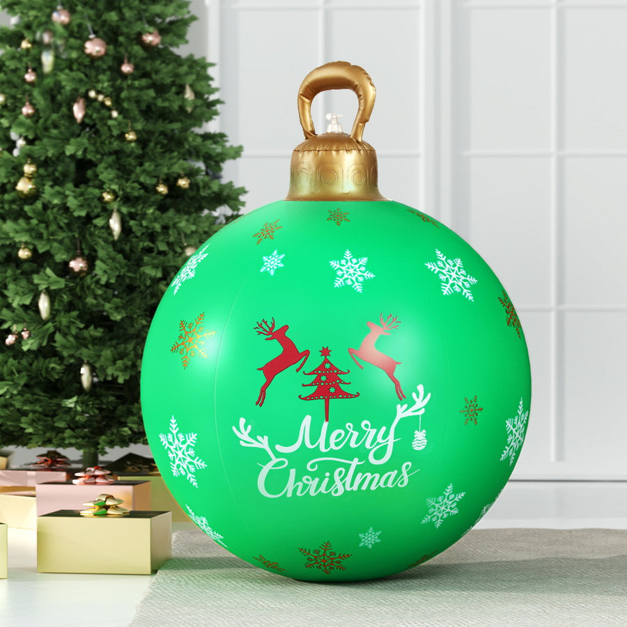 60cm Giant Christmas Bauble Inflatable Ball Decoration - Green Homecoze