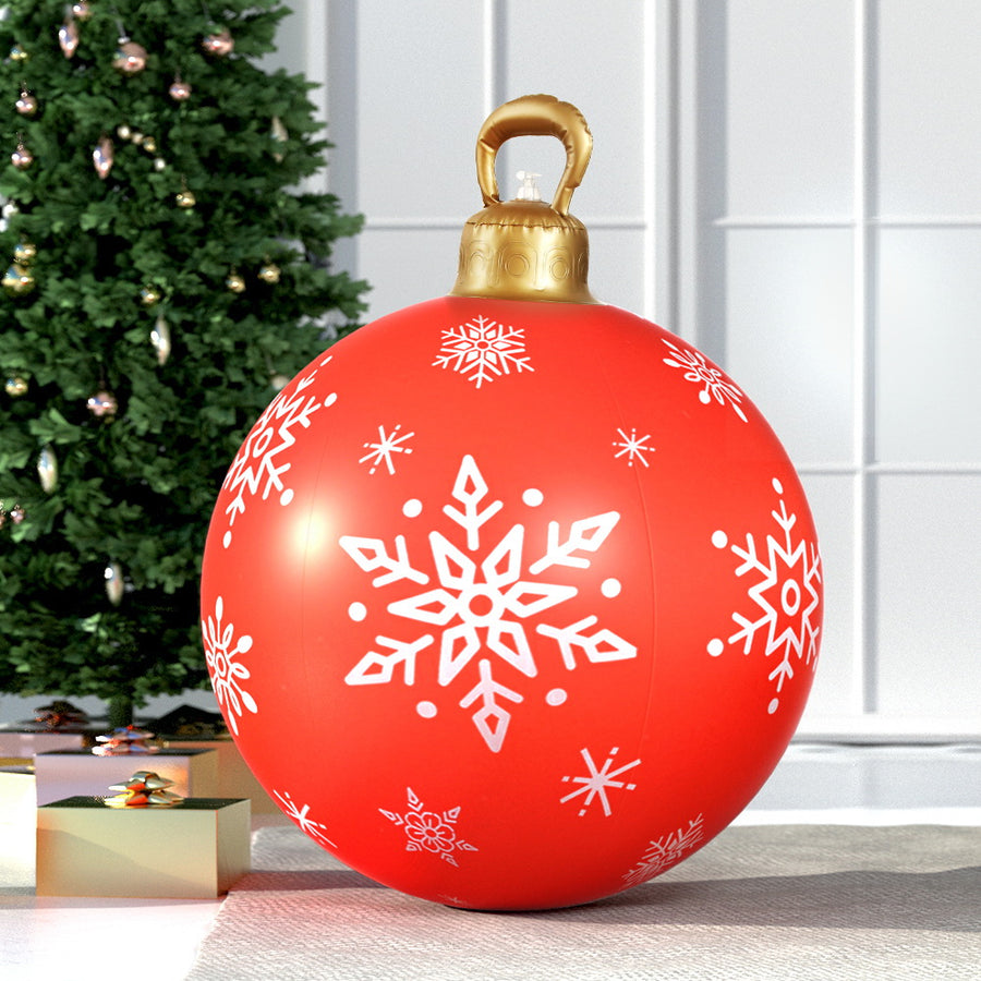 60cm Giant Christmas Bauble Inflatable Ball Decoration - Red Homecoze