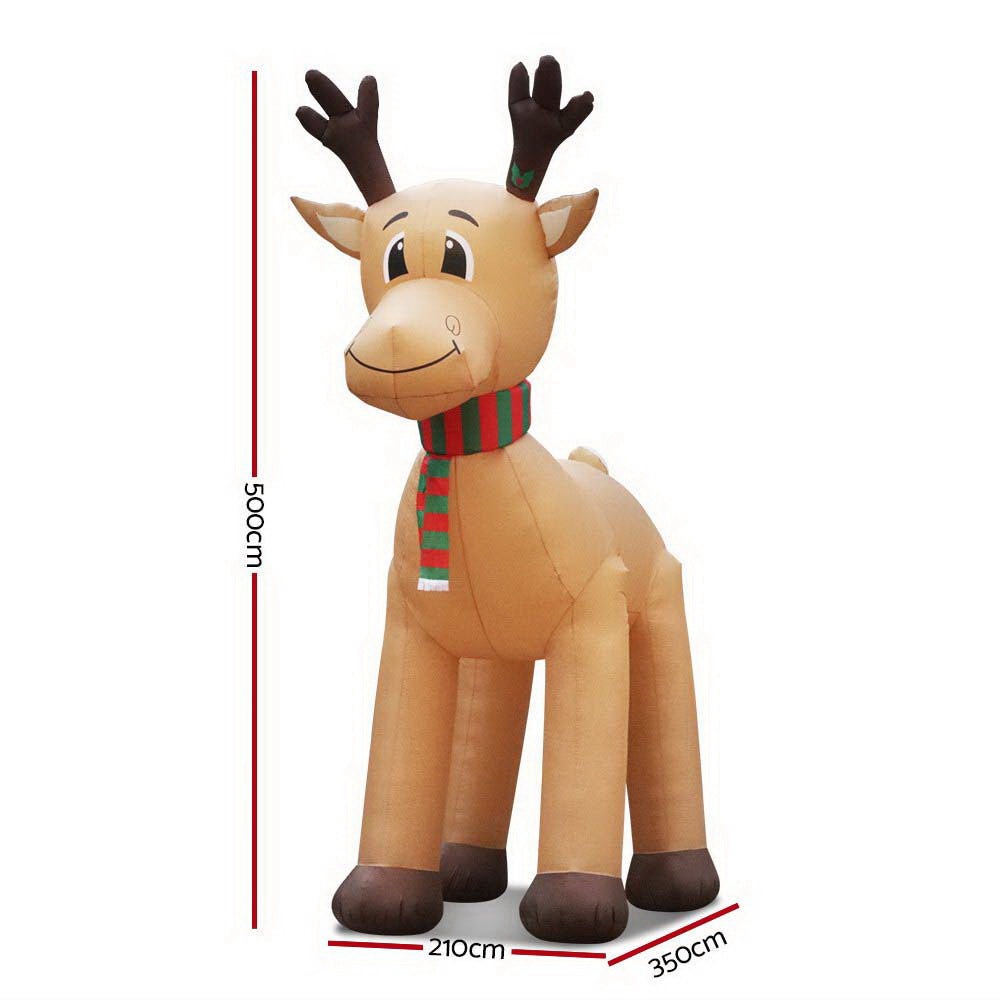 5m Giant Reindeer Christmas Inflatable - Homecoze