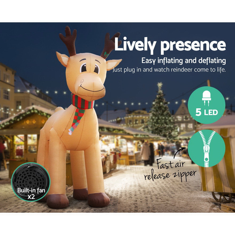 5m Giant Reindeer Christmas Inflatable - Homecoze