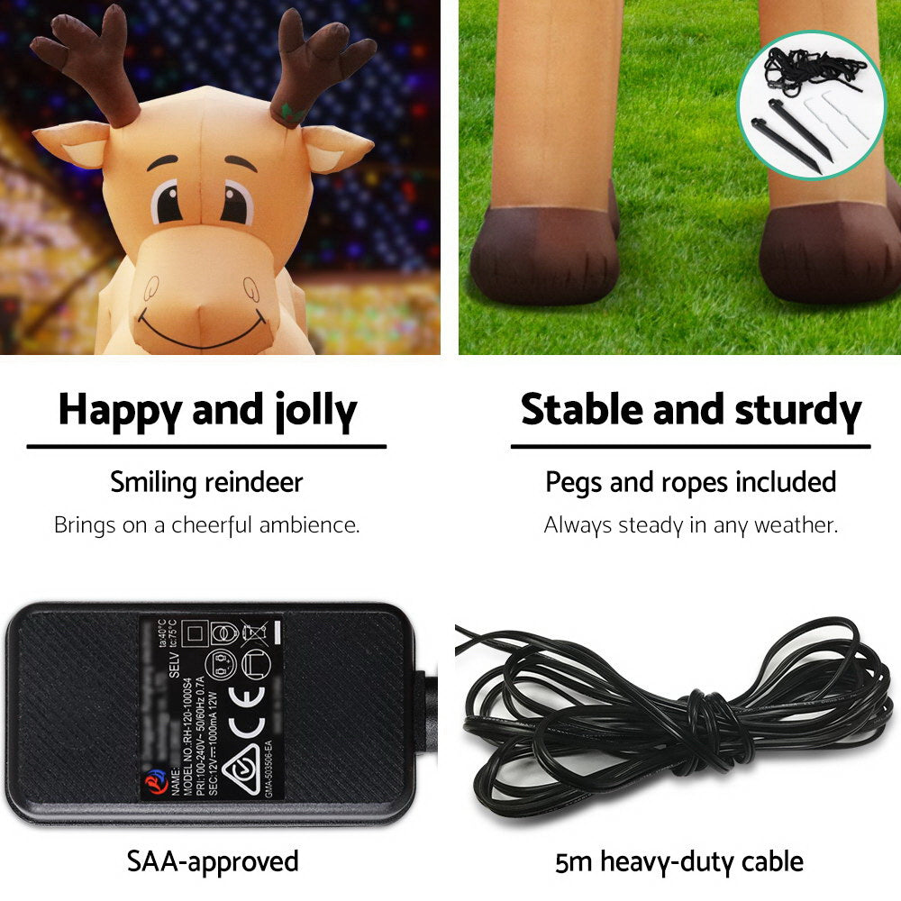 5m Giant Reindeer Christmas Inflatable - Homecoze