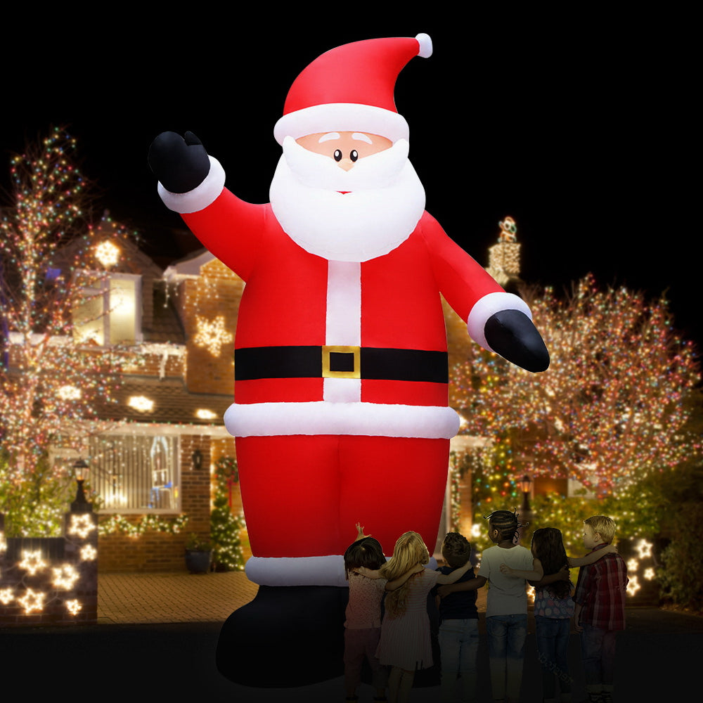 5m Christmas Inflatable Santa Decorations Outdoor Air-Power Light Homecoze