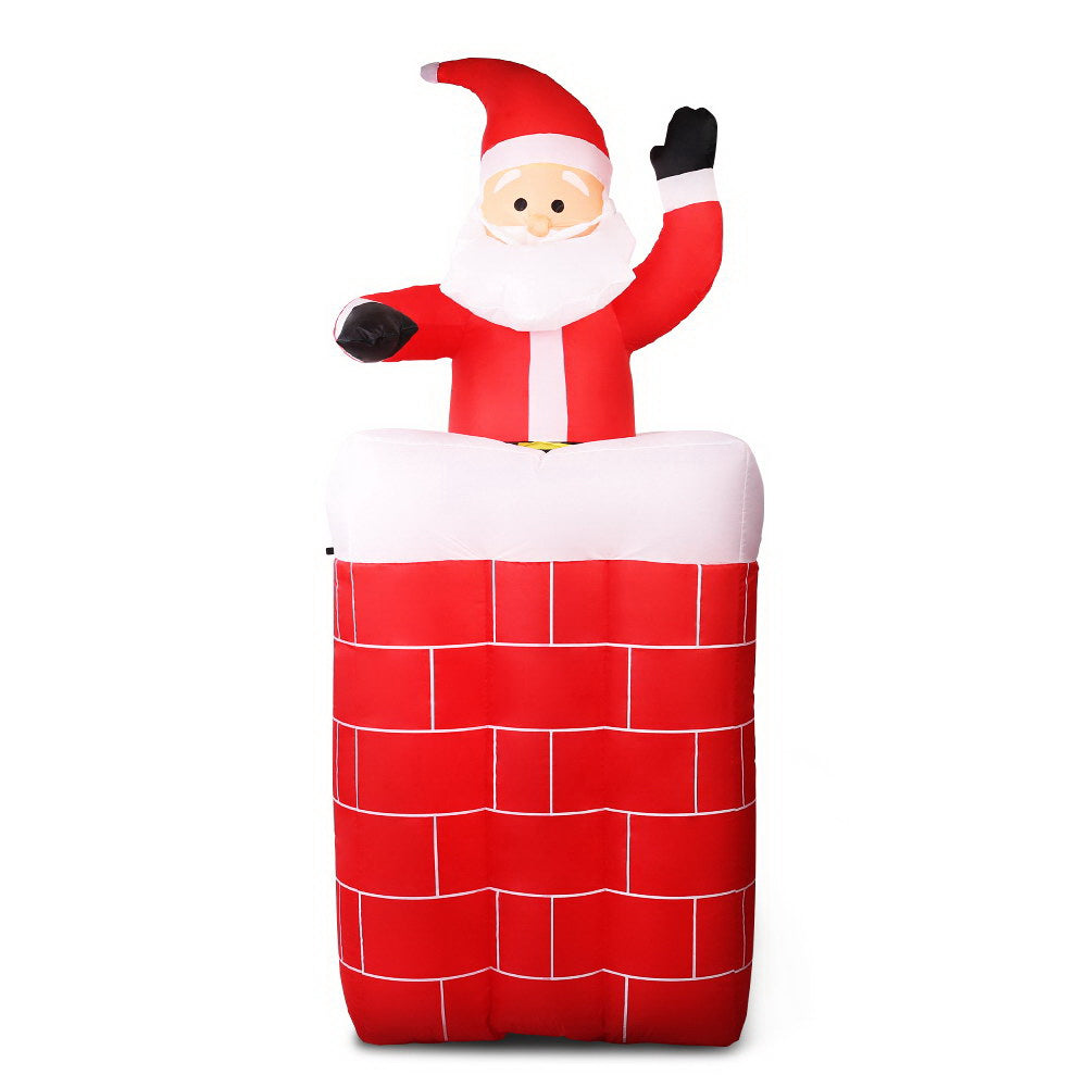 1.8m Pop-up Santa Chimney Christmas Inflatable - Homecoze