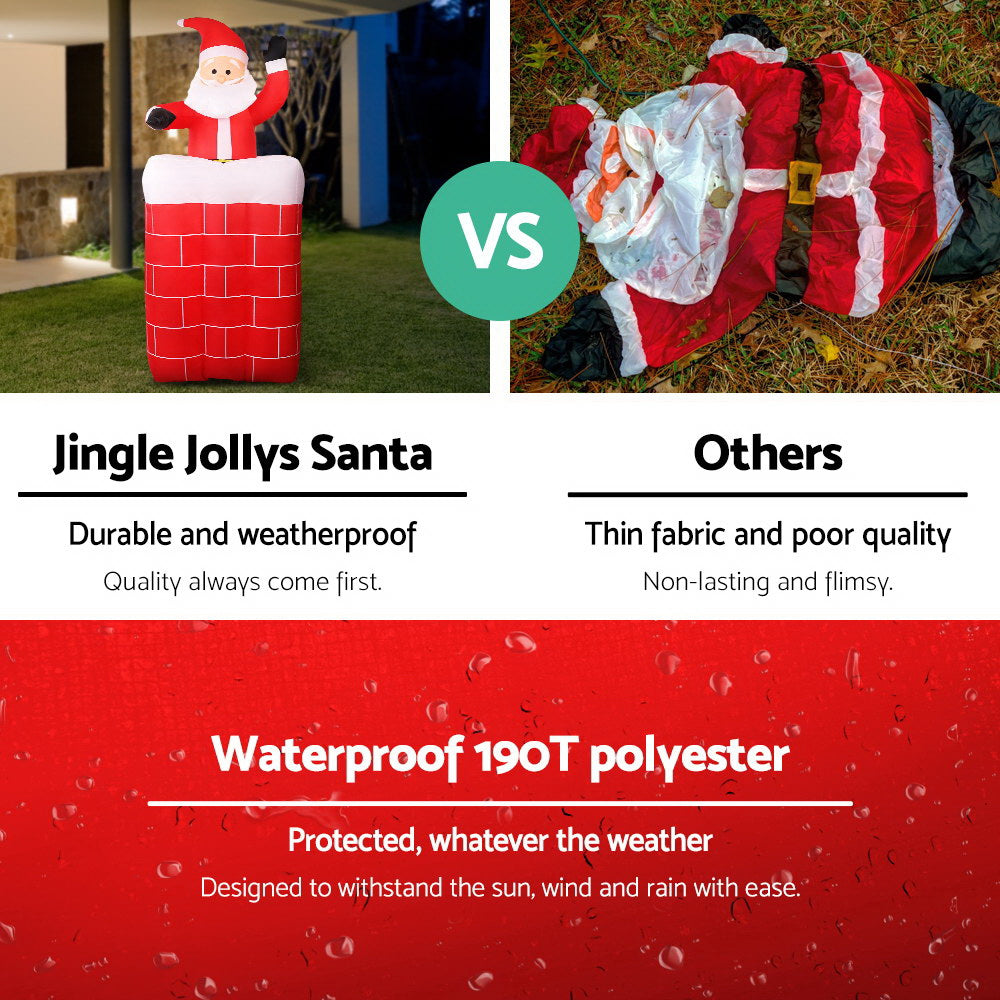 1.8m Pop-up Santa Chimney Christmas Inflatable - Homecoze