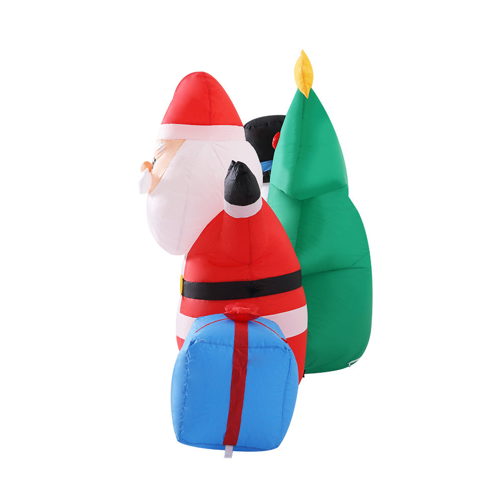 1.4m Santa Tree and Snowman Christmas Inflatable - Homecoze