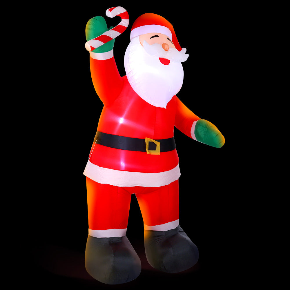3M Christmas Inflatable Santa Xmas Outdoor Decorations LED Lights Homecoze