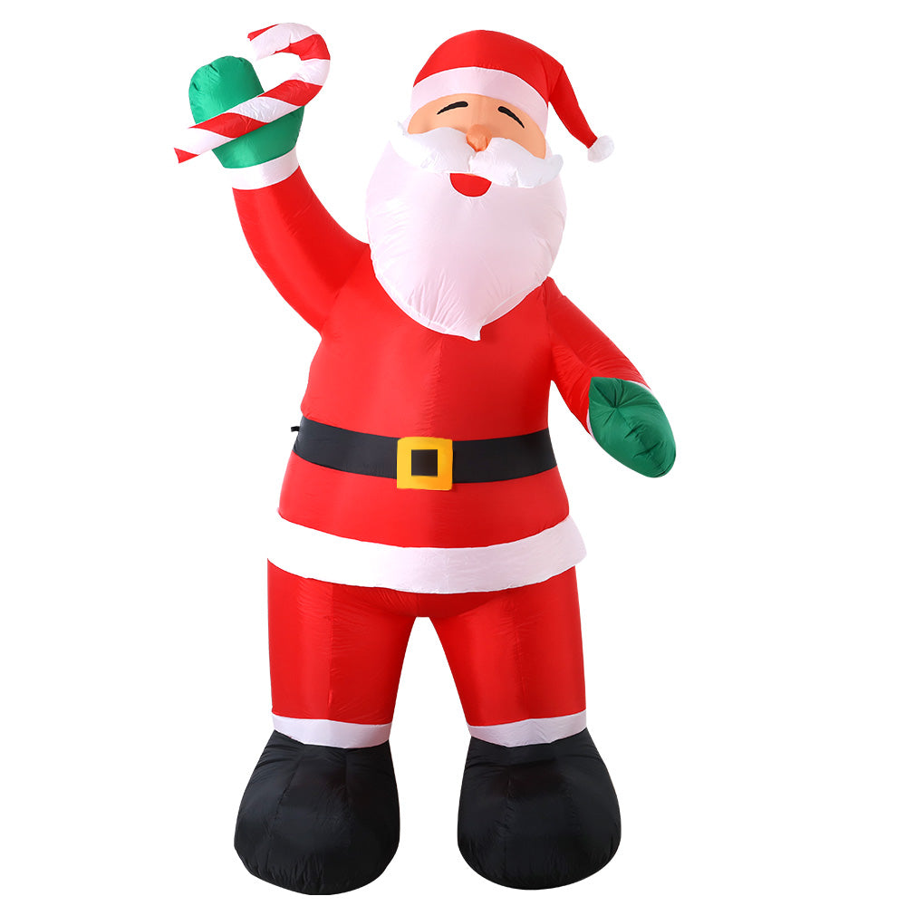 3M Christmas Inflatable Santa Xmas Outdoor Decorations LED Lights Homecoze