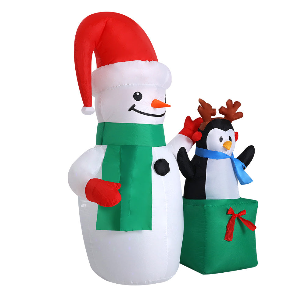 Inflatable Christmas 1.8M Snowman LED Lights Outdoor Decorations Homecoze