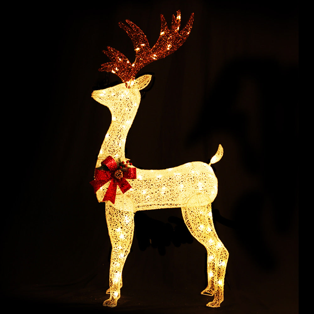 152cm Christmas Reindeer 3D Frame Motif LED Decoration Homecoze