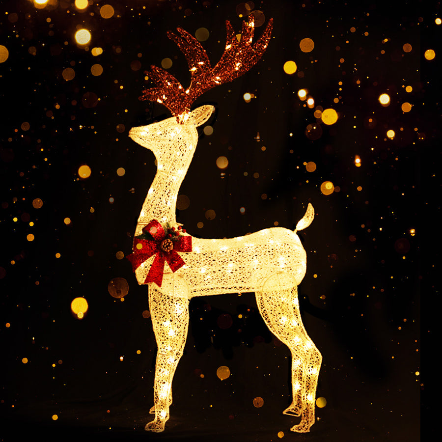 152cm Christmas Reindeer 3D Frame Motif LED Decoration Homecoze
