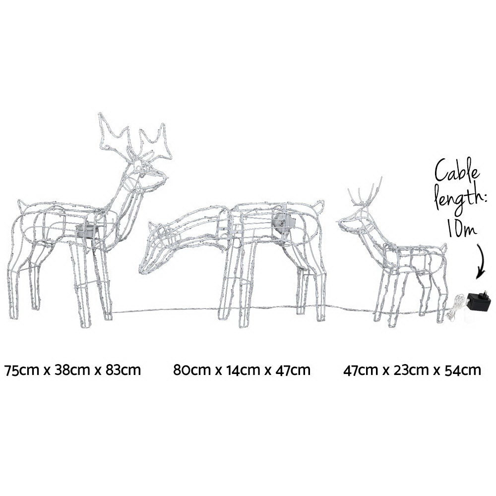 Christmas Motif Lights LED Rope Reindeer Waterproof Outdoor - Homecoze