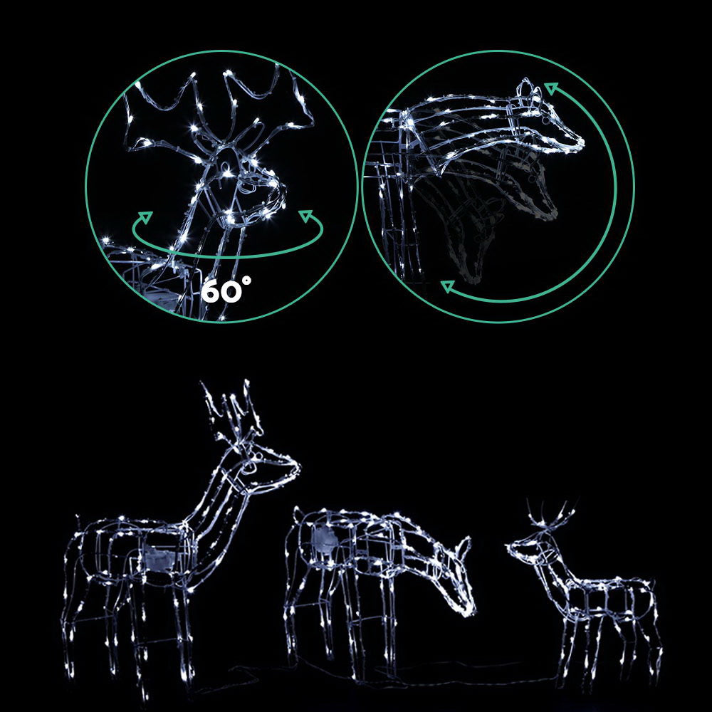 Christmas Motif Lights LED Rope Reindeer Waterproof Outdoor - Homecoze