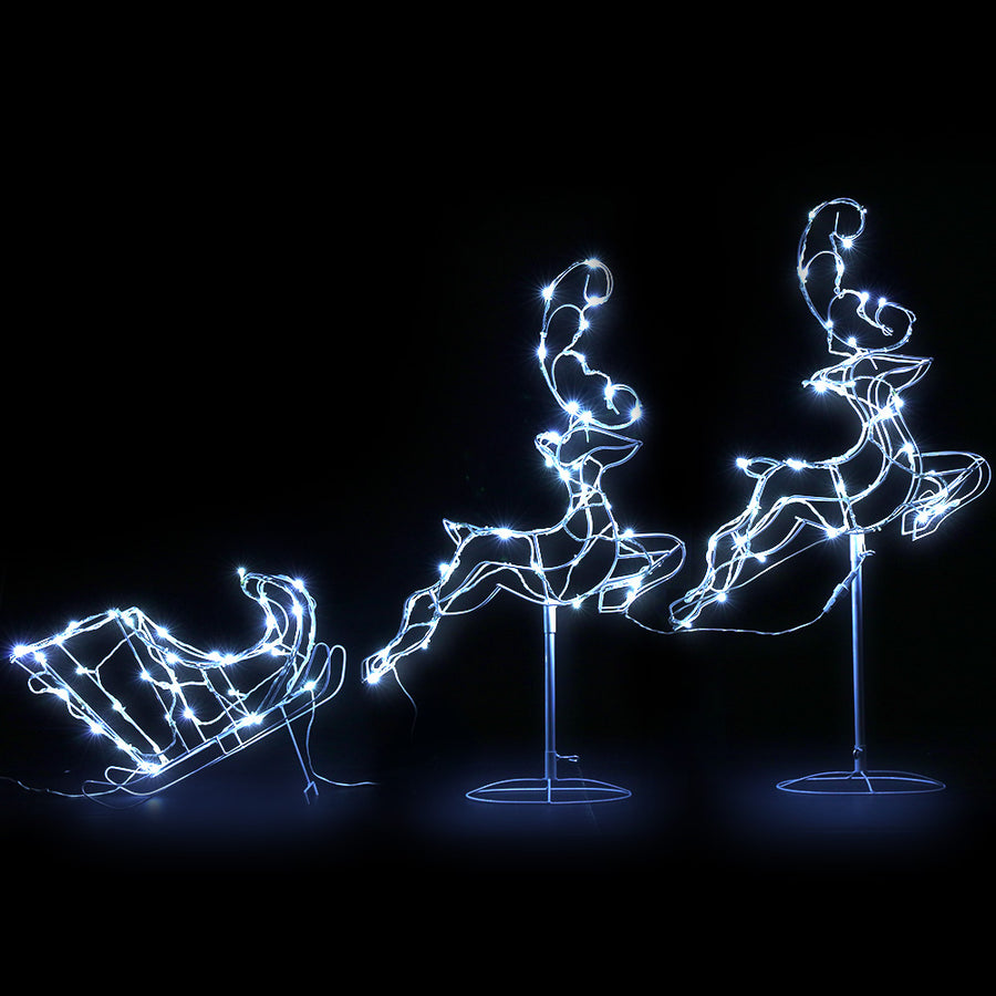 Christmas Motif Lights LED Rope Reindeer Waterproof Outdoor Xmas Homecoze
