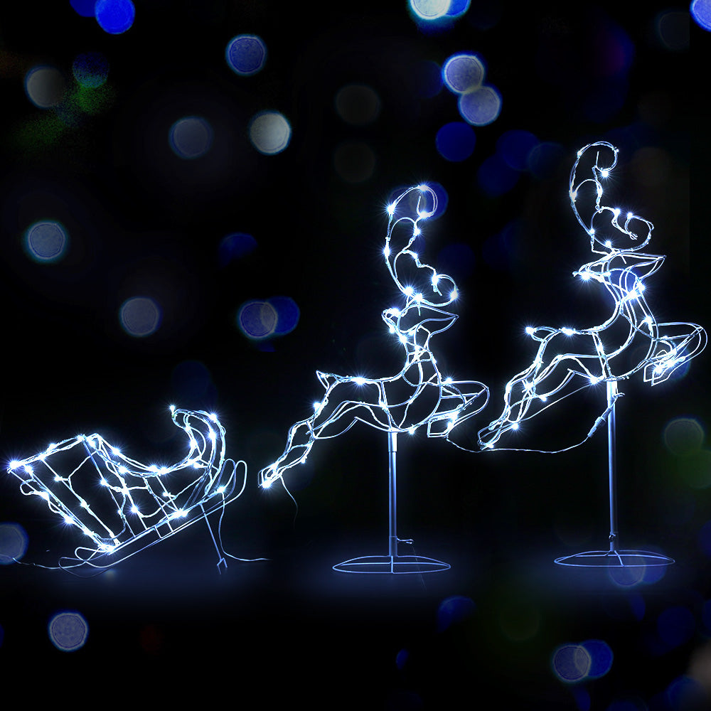 Christmas Motif Lights LED Rope Reindeer Waterproof Outdoor Xmas Homecoze