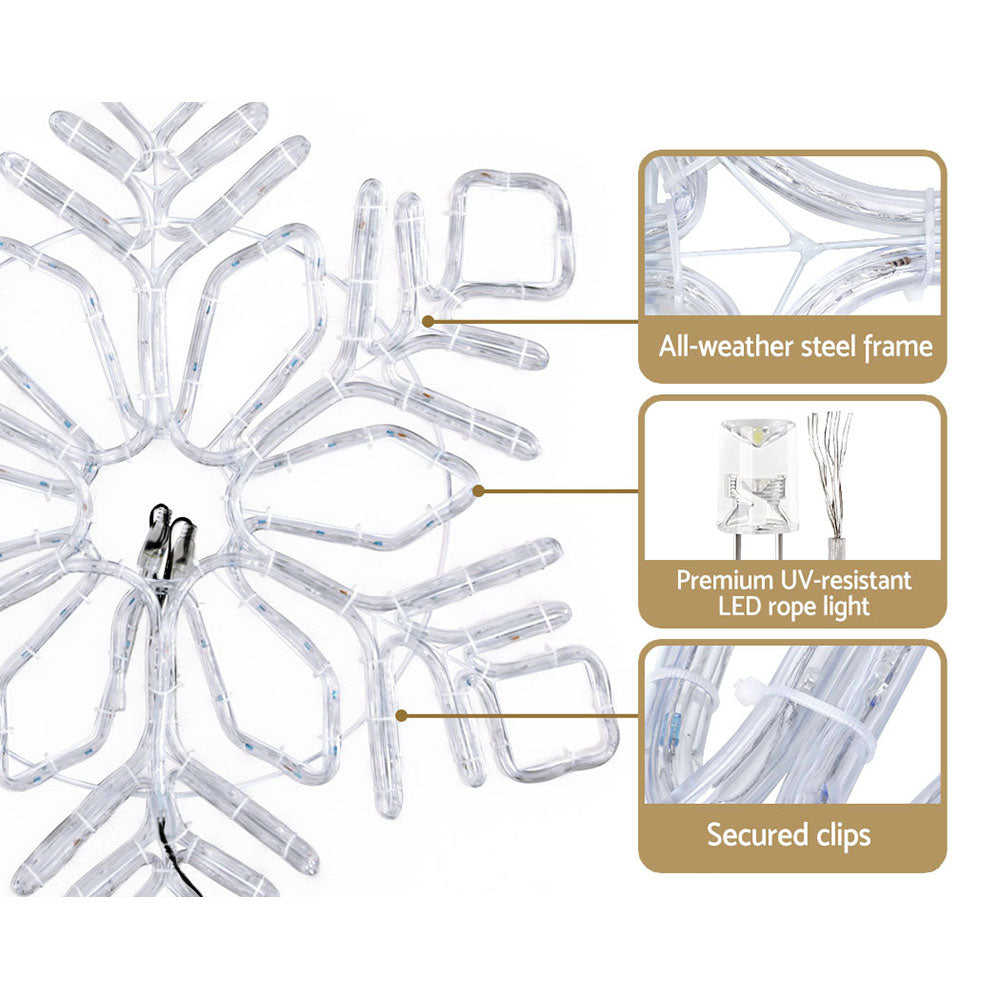 82cm Snow Flake Christmas Motif Lights LED Rope Homecoze