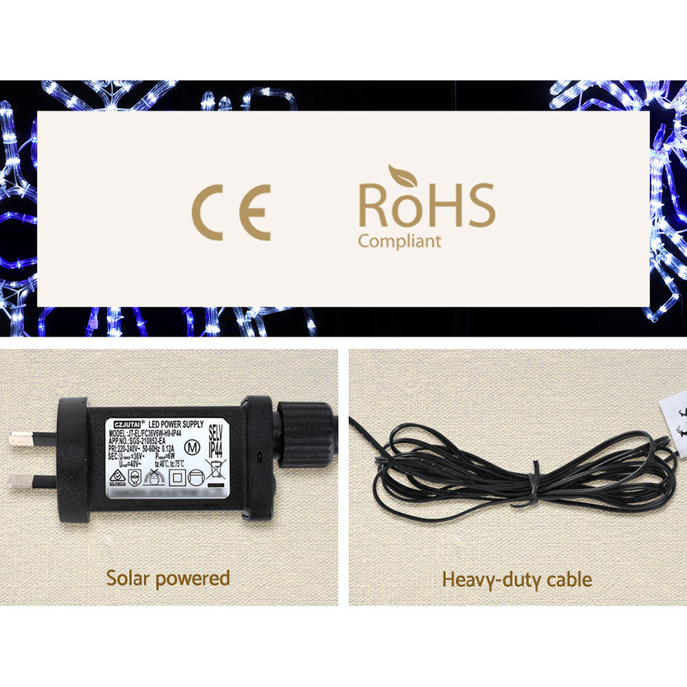 82cm Snow Flake Christmas Motif Lights LED Rope Homecoze