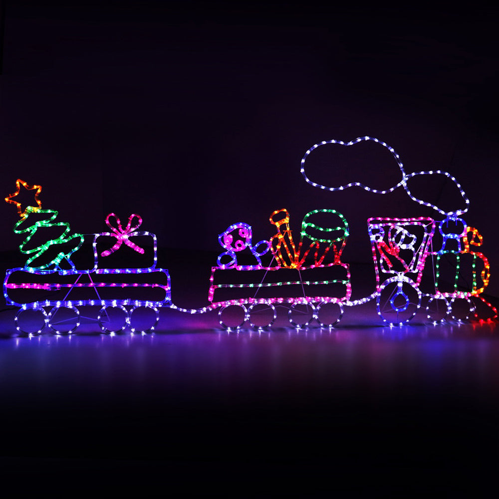 Christmas Lights Motif LED Rope Light Train Xmas Decor Homecoze