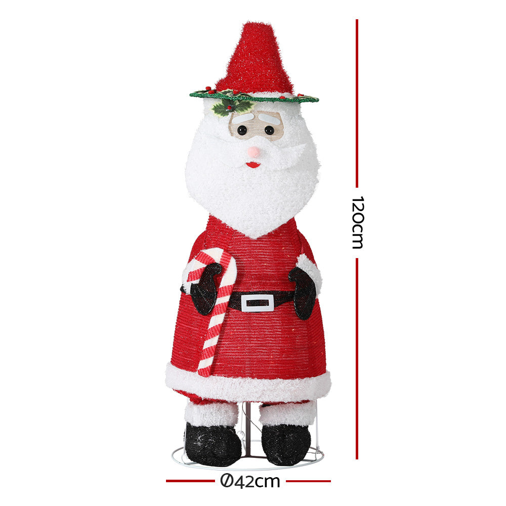 120cm Christmas Santa 3D Frame Motif LED Decoration Homecoze