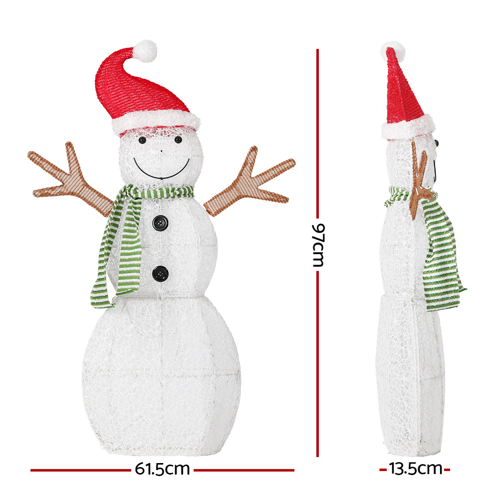 97cm Christmas Snowman 3D Frame Motif LED Decoration Homecoze