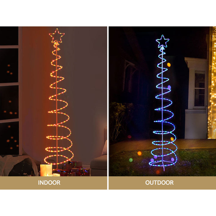 8FT (2.4m) Solar Powered LED Christmas Tree Motif Light Rope 8 Modes Homecoze