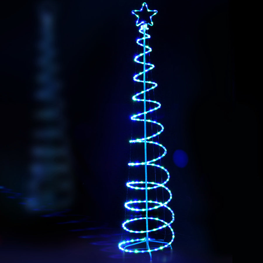 8FT (2.4m) Solar Powered LED Christmas Tree Motif Light Rope 8 Modes Homecoze