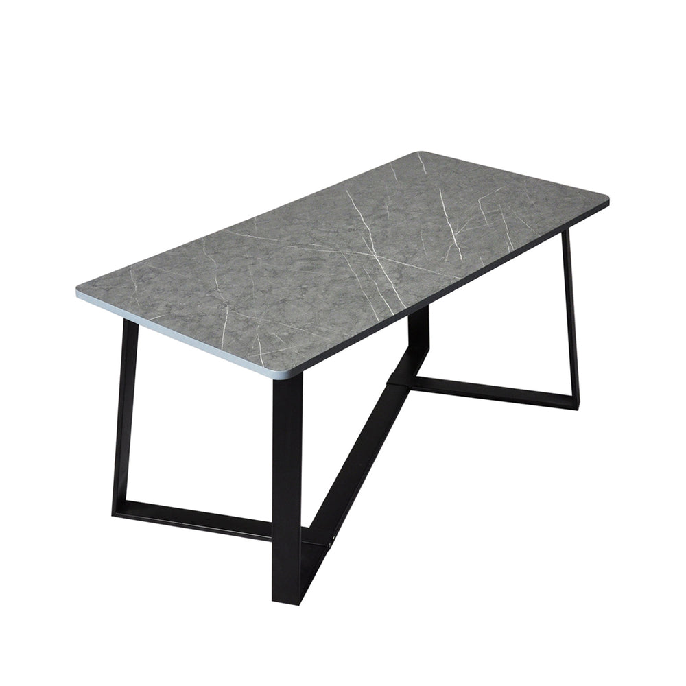 Modern Coffee Table Grey with Industrial Style Steel Legs - 100cm x 50cm Homecoze
