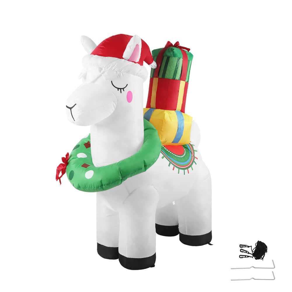 Inflatable Christmas Decor Christmas Llama 1.5M LED Lights Xmas Party Homecoze