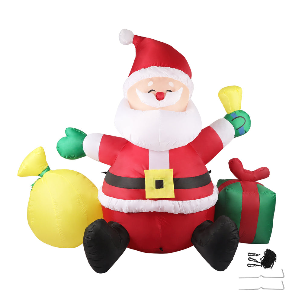 Inflatable Christmas Outdoor Decorations Santa LED Lights Xmas Party Homecoze