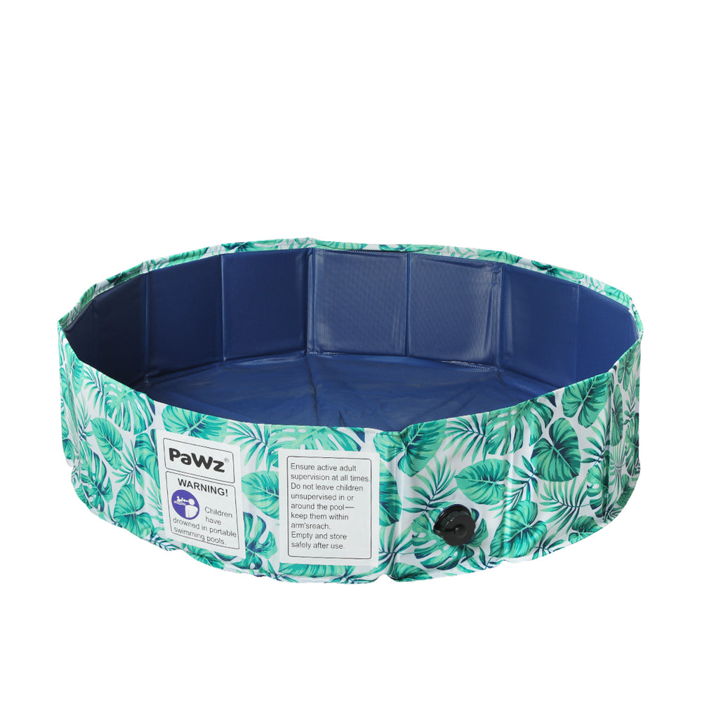 Medium 80cm 2-in1 Portable Pet Pool & Pet Bath – Palm Leaves Pattern Homecoze