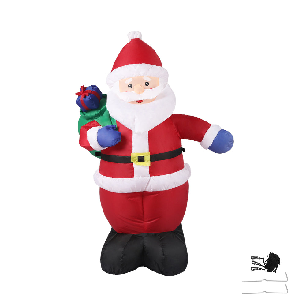 Inflatable Christmas Decor Sack Santa 1.2M LED Lights Xmas Party Homecoze