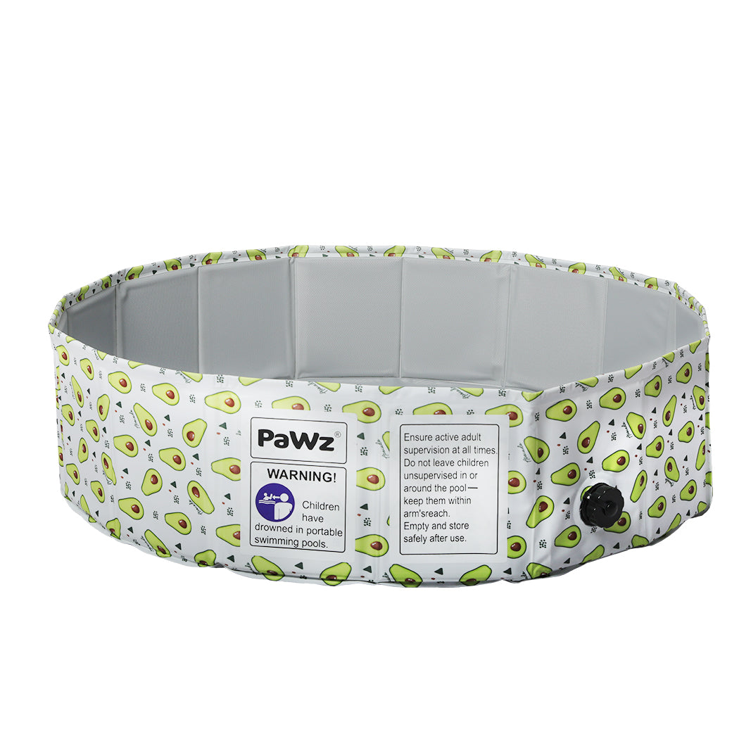 Medium 80cm 2-in1 Portable Pet Pool & Pet Bath – Avocado Pattern Homecoze